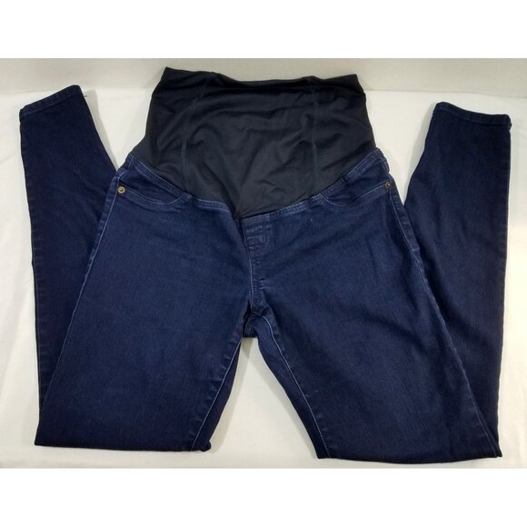 ISABEL Women's MATERNITY Jeans sz 2/26R (29") Dark Wash Jeggings Over Belly Fit - Picture 11 of 11